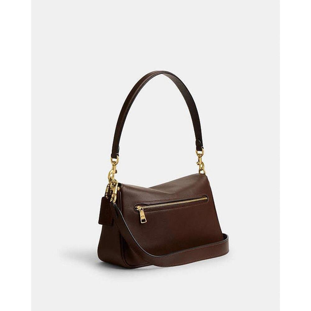 Coach Brown Leather Shoulder Bag with Gold Hardware - Picture 2 of 14